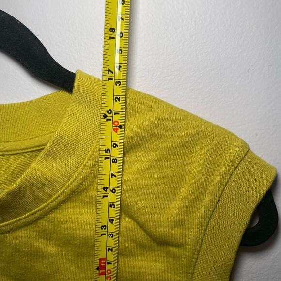 Daily Practice Anthropologie Women's size Large Lime Green Cropped Top Sweat Set - Picture 7 of 14